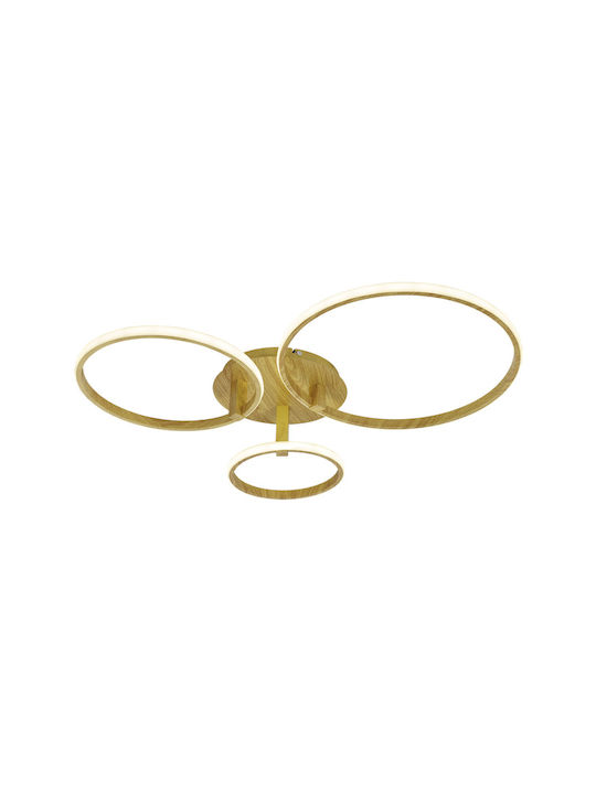 Atman Sevilla Μοντέρνα Μεταλλική Πλαφονιέρα Οροφής με Ενσωματωμένο LED σε Μπεζ χρώμα 45cm LEG-10500/3-WO - second view